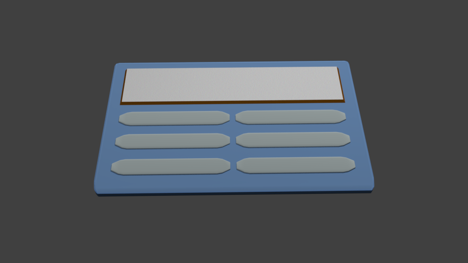 3D Interface with 6 six buttons