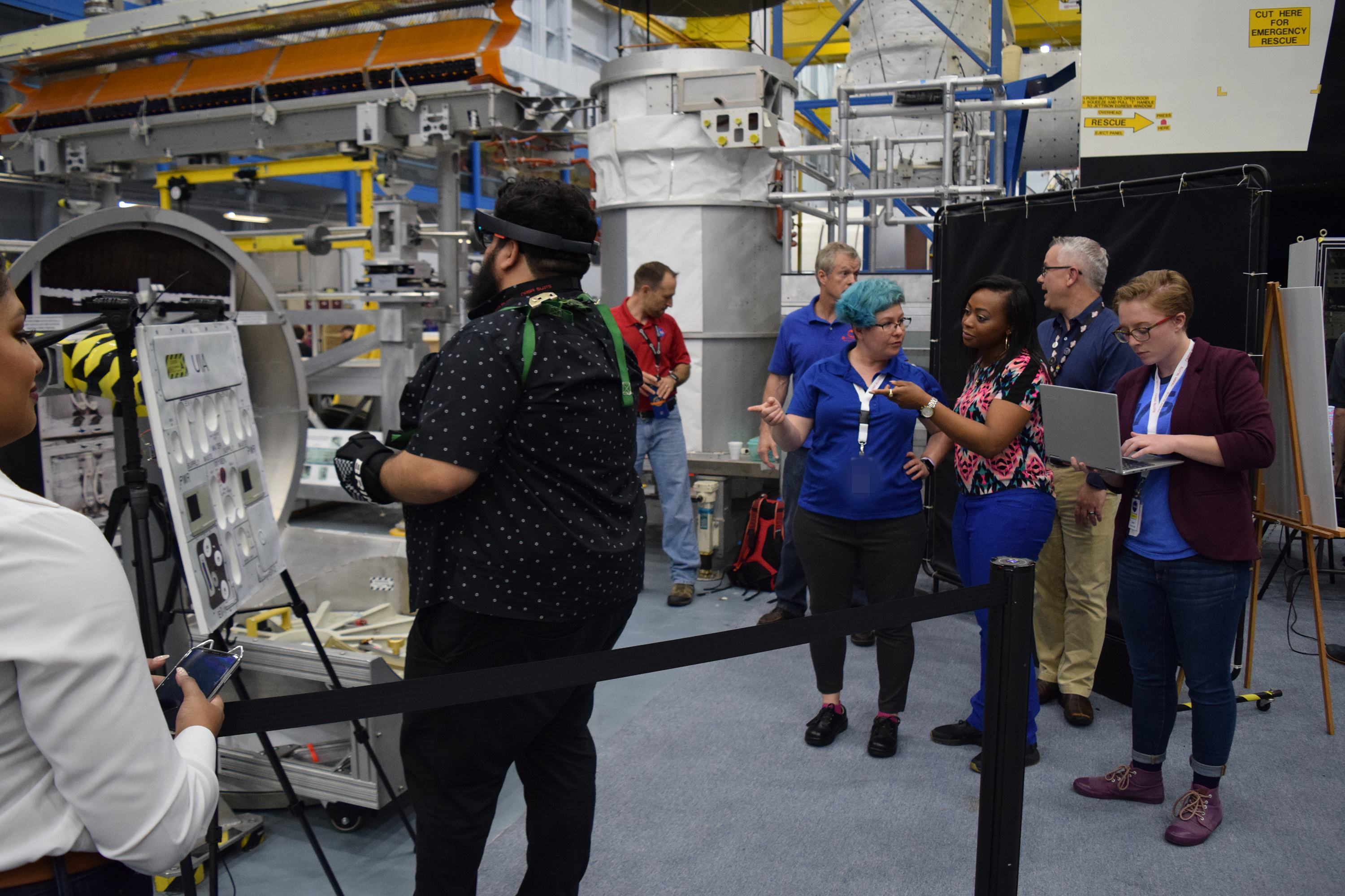 The BSU NASA SUITS Team testing ARSIS 2.0 at Johnson Space Center